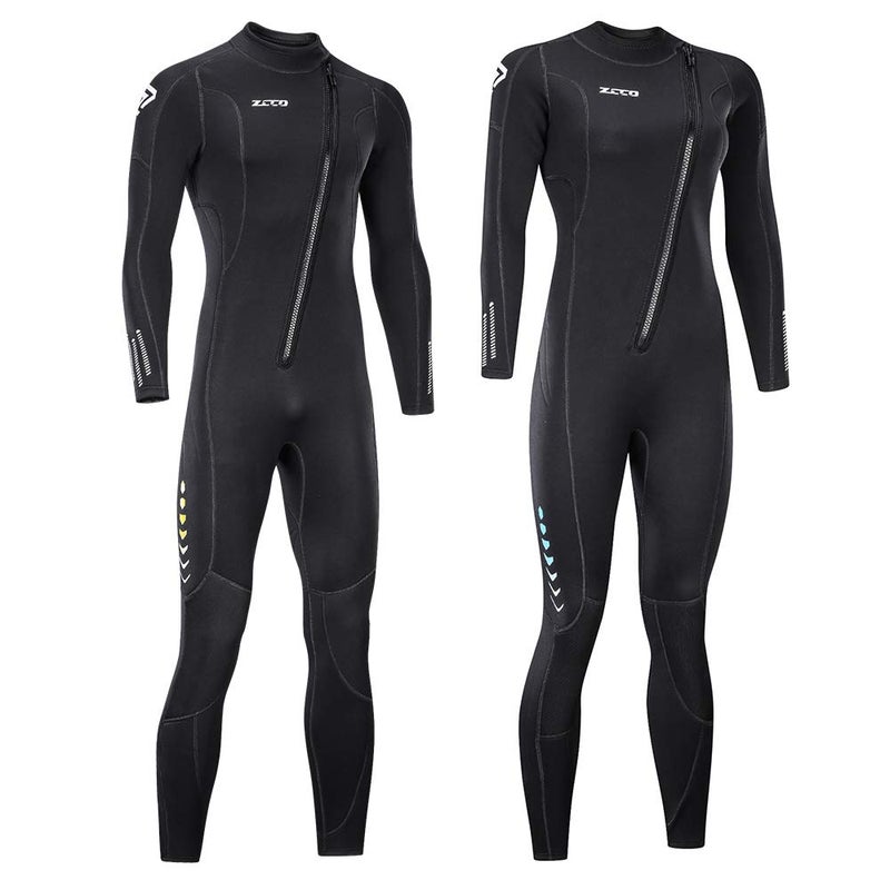 ZCCO Ultra Stretch 3mm Neoprene Wetsuit, Front Zip Full Body Diving Suit, one Piece for Men & Women-Snorkeling, Scuba Diving Swimming, Surfing - Image 1